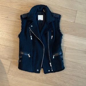 Rebecca Taylor Black Tweed Vest